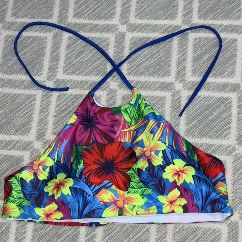 Hawaiian Flowers Bikini Top